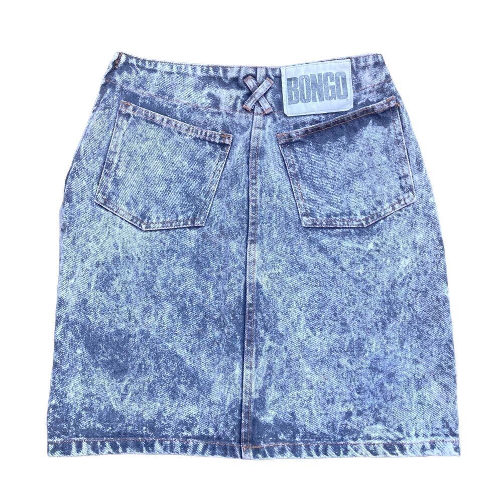 BONGO 90s Vintage Black Acid Wash Jean Skirt Jrs 7